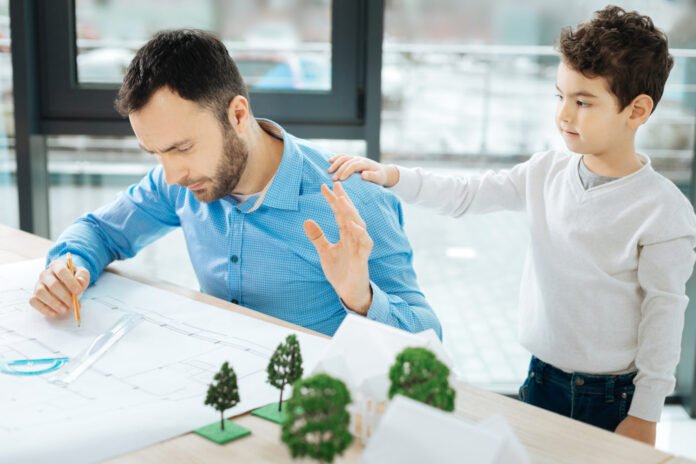 Busy architect having no time for his son